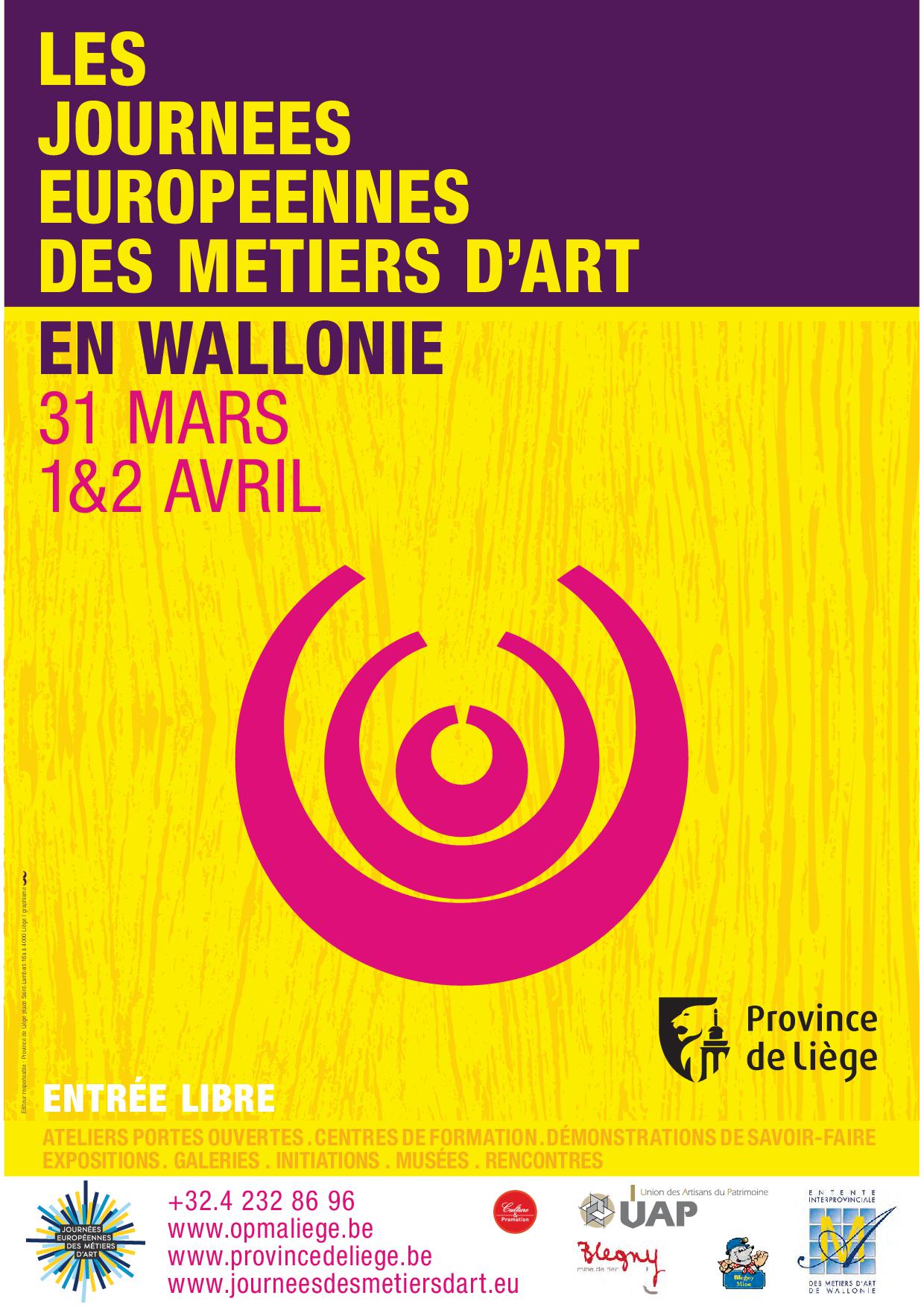 Les journées européennes des métiers d’art en Wallonie 2017